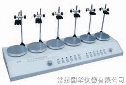 常州國華HJ-6A多頭磁力加熱攪拌器 數(shù)顯控溫 6頭